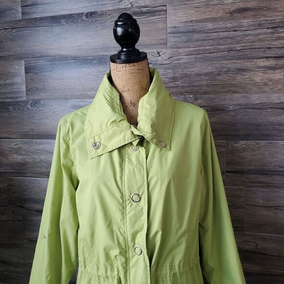 Style & Co. Sport Lightweight Lime Color Rain/Fall Jacket Women's Size Medium - Picture 2 of 7